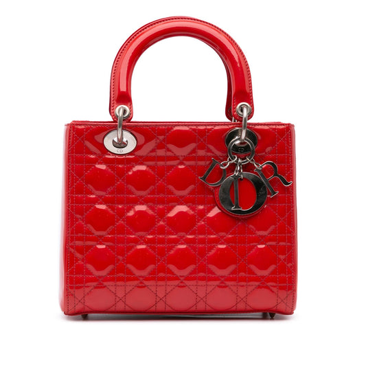 Dior Medium Patent Cannage Lady Dior