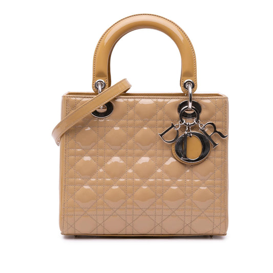 Dior Medium Patent Cannage Lady Dior