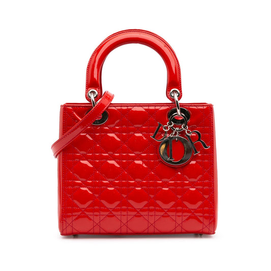 Dior Medium Patent Cannage Lady Dior
