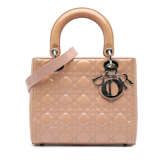 Dior Medium Patent Cannage Lady Dior