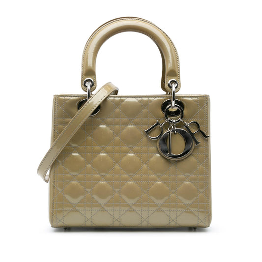 Dior Medium Patent Cannage Lady Dior