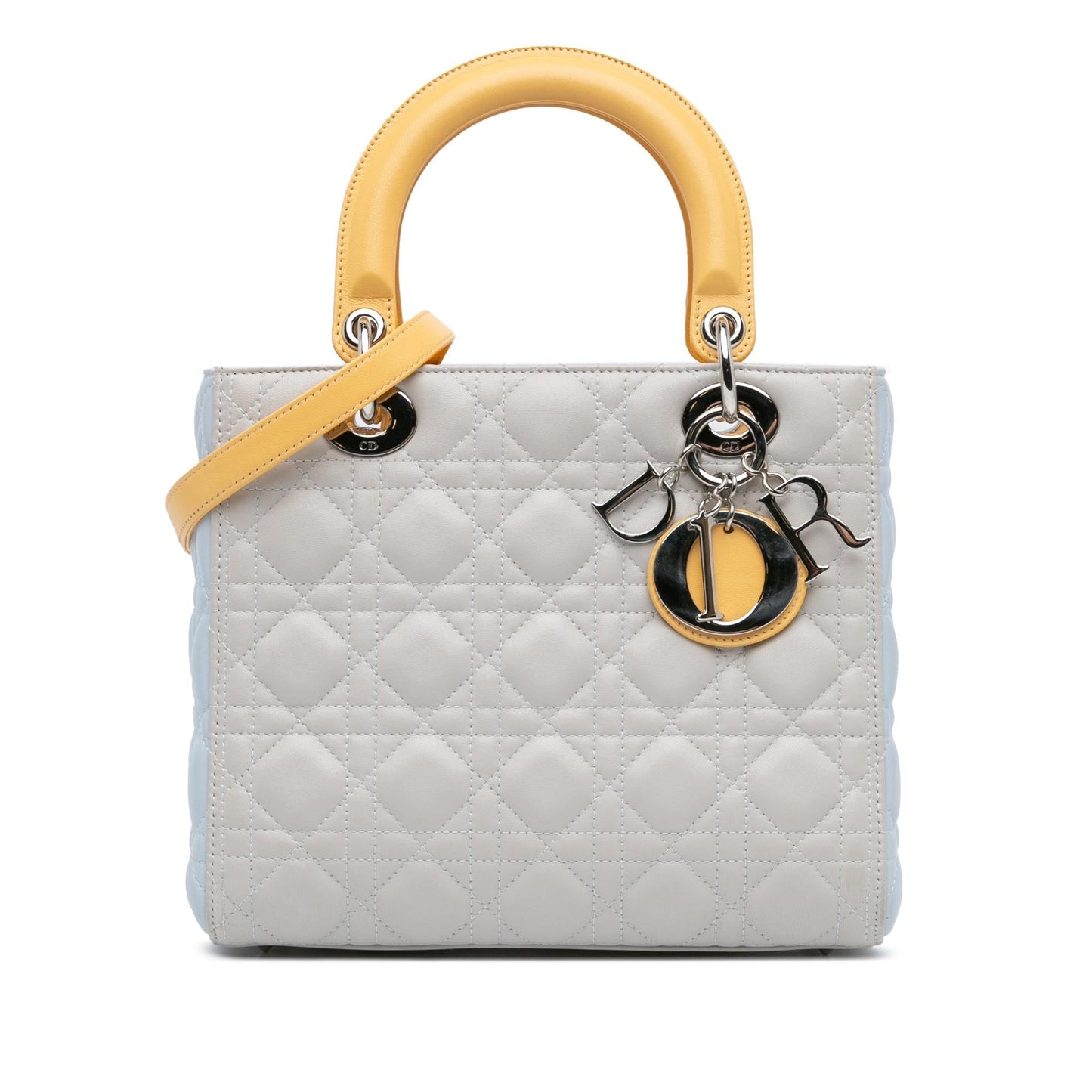 Dior Medium Tricolor Lambskin Cannage Lady Dior