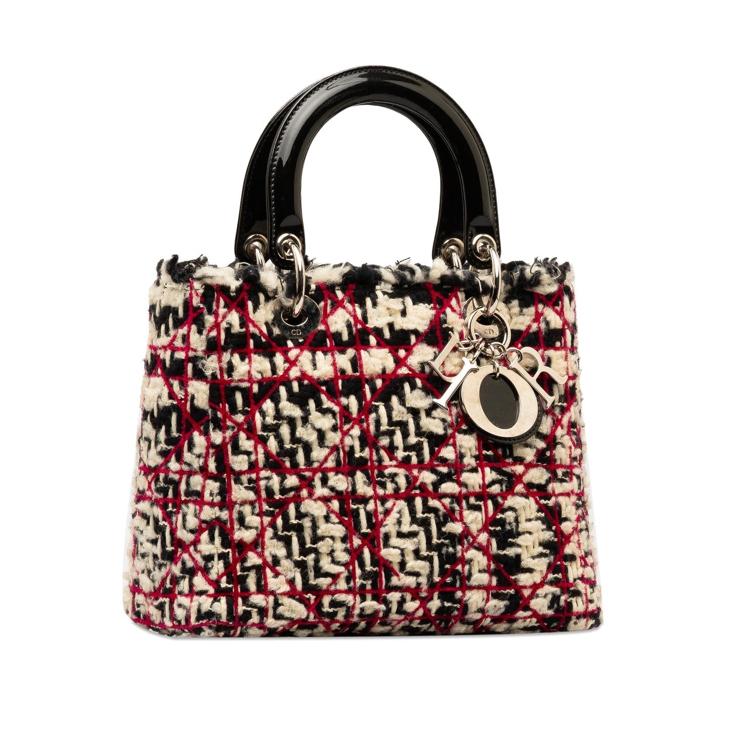 Dior Medium Tweed Cannage Lady Dior (SHG-5klf6u)