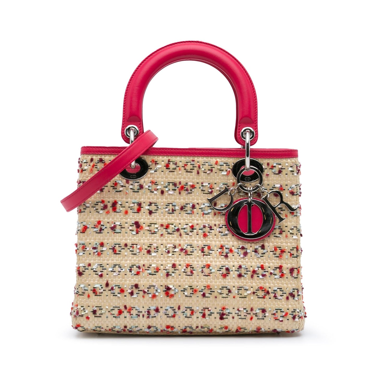 Dior Medium Woven Raffia Lady Dior