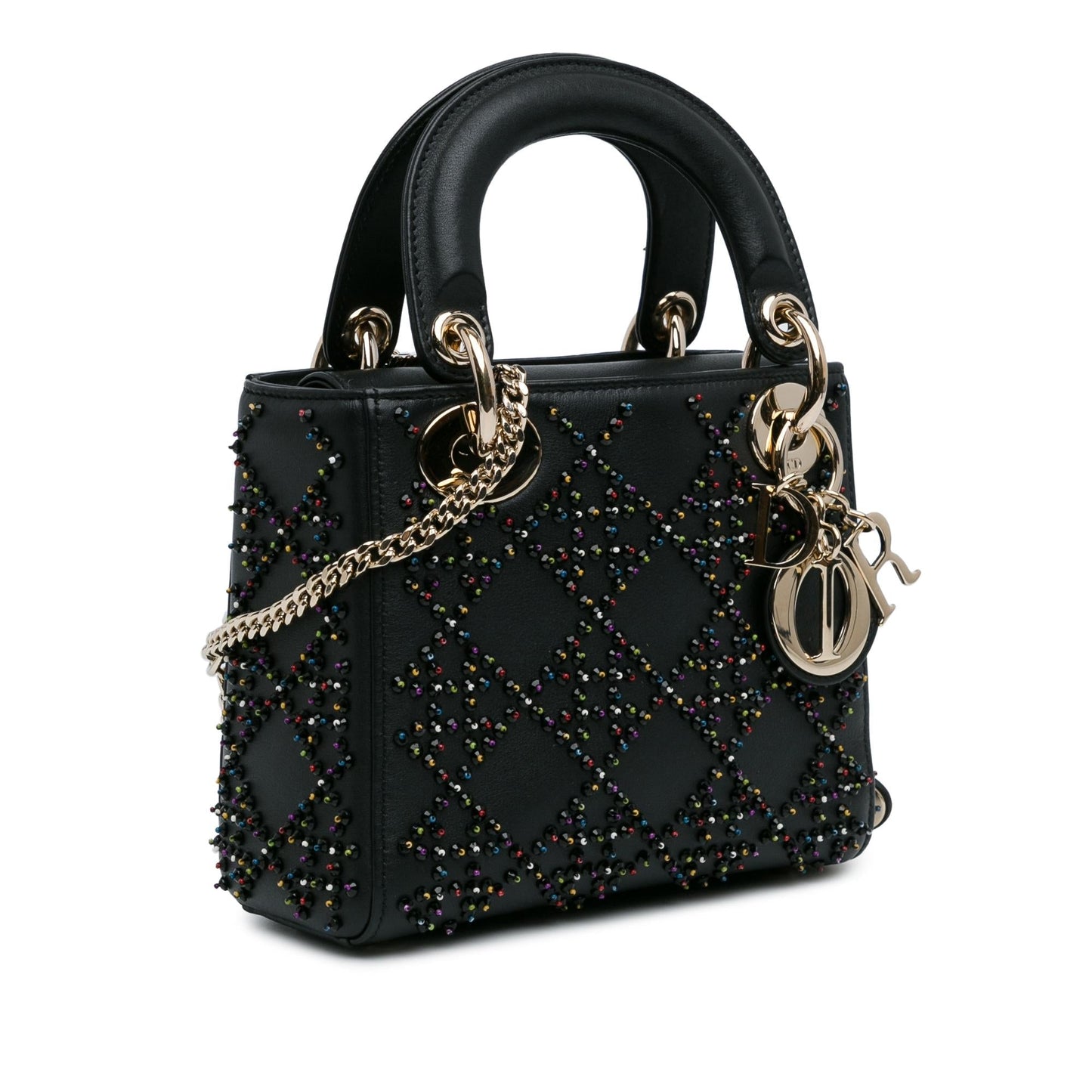 Dior Mini Beaded Lambskin Cannage Lady Dior (SHG-T5wYHY)