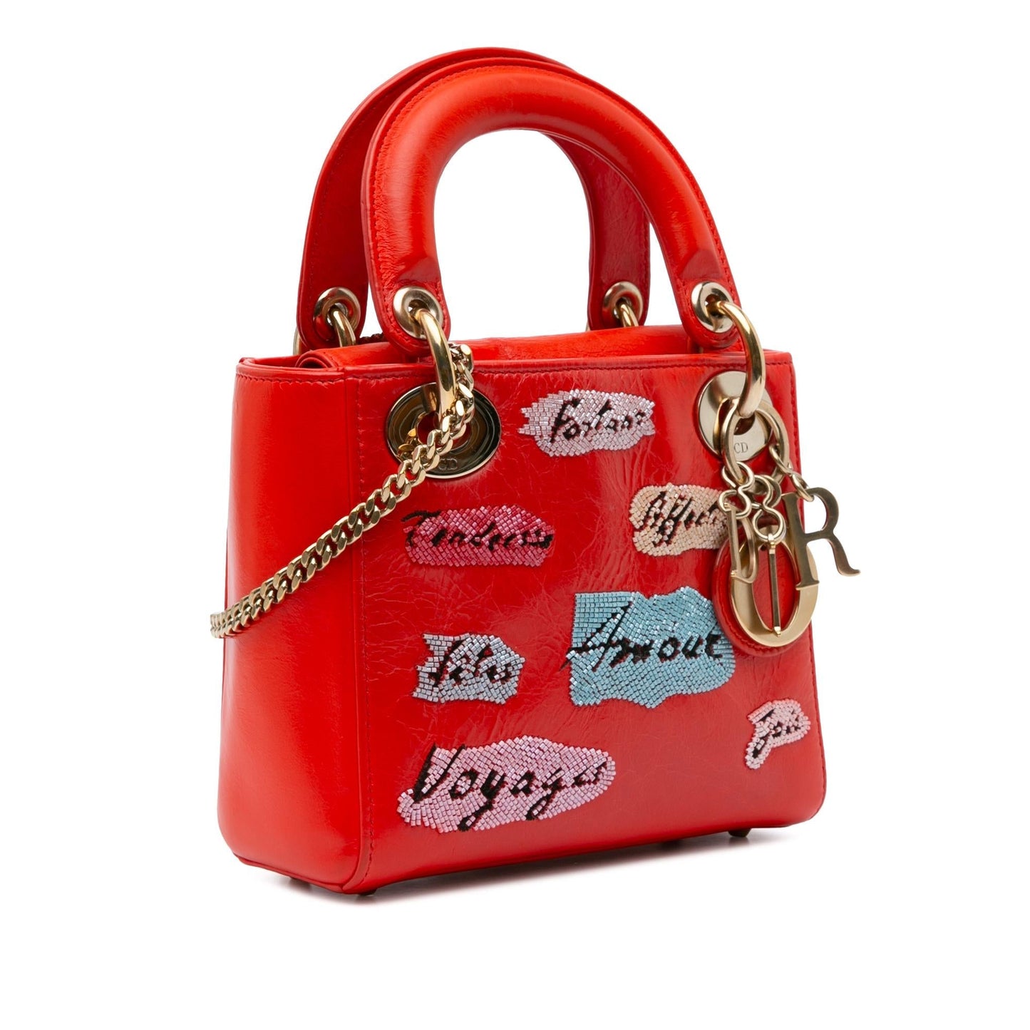 Dior Mini Calfskin Sequin Embellished Lady Dior (SHG-daXE6X)