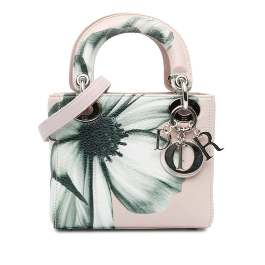 Dior Mini Deerskin Flower Printed Lady Dior