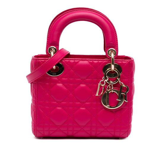 Dior Mini Lambskin Cannage Lady Dior