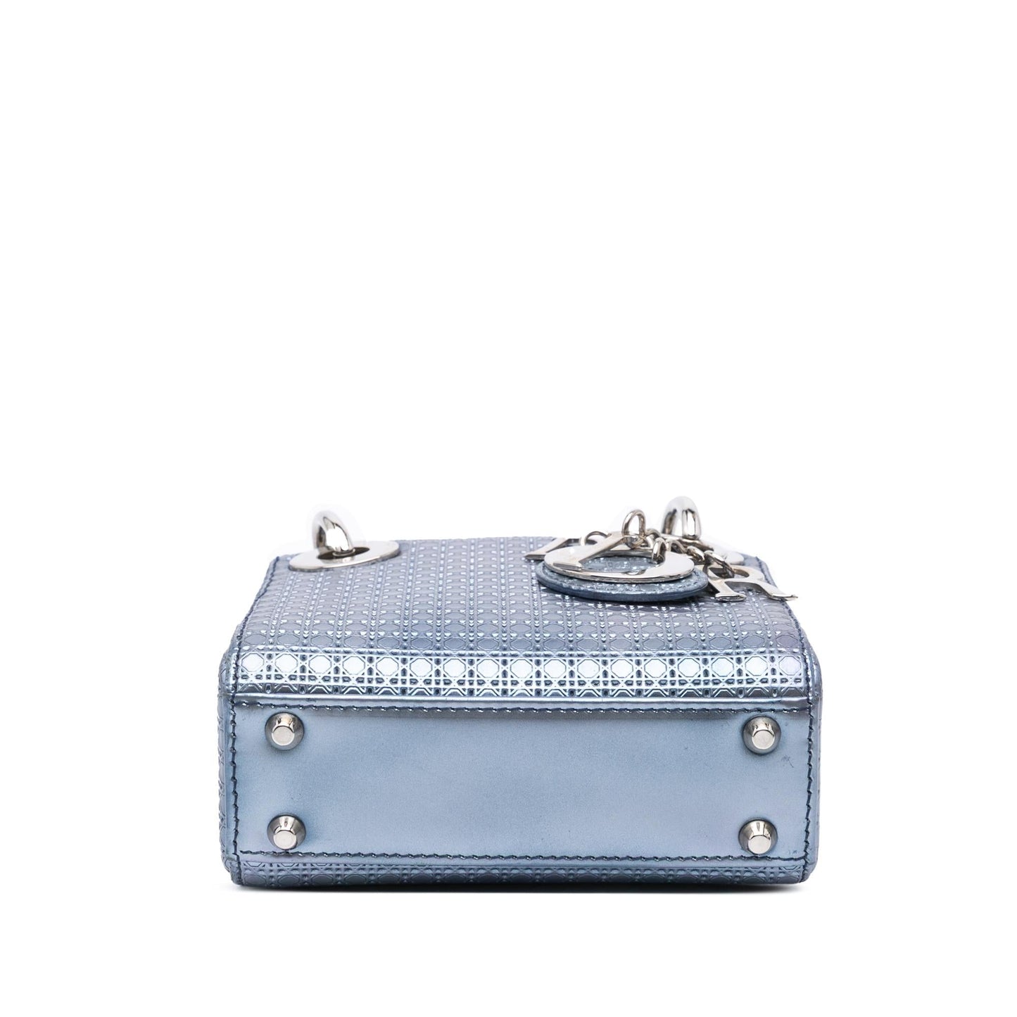 Dior Mini Metallic Patent Microcannage Lady Dior
