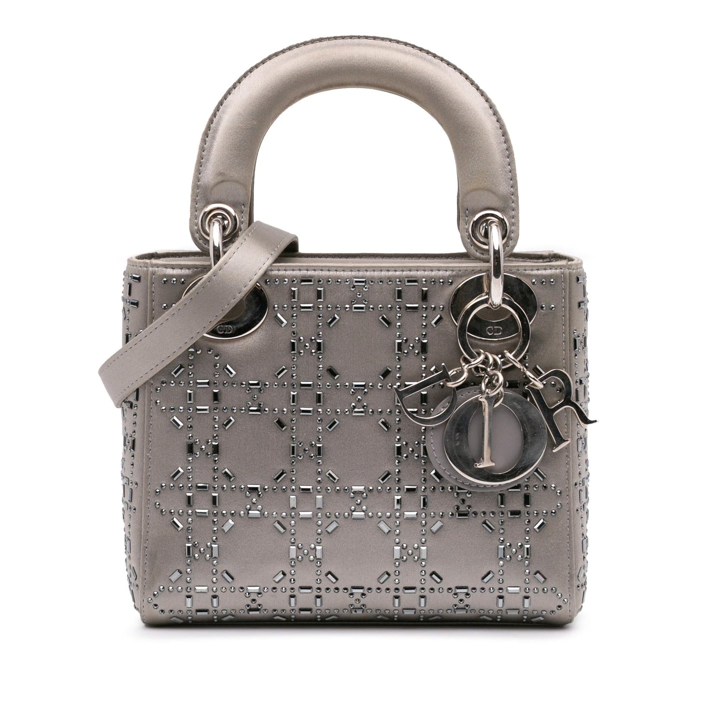 Dior Mini Satin Cannage Crystal Lady Dior