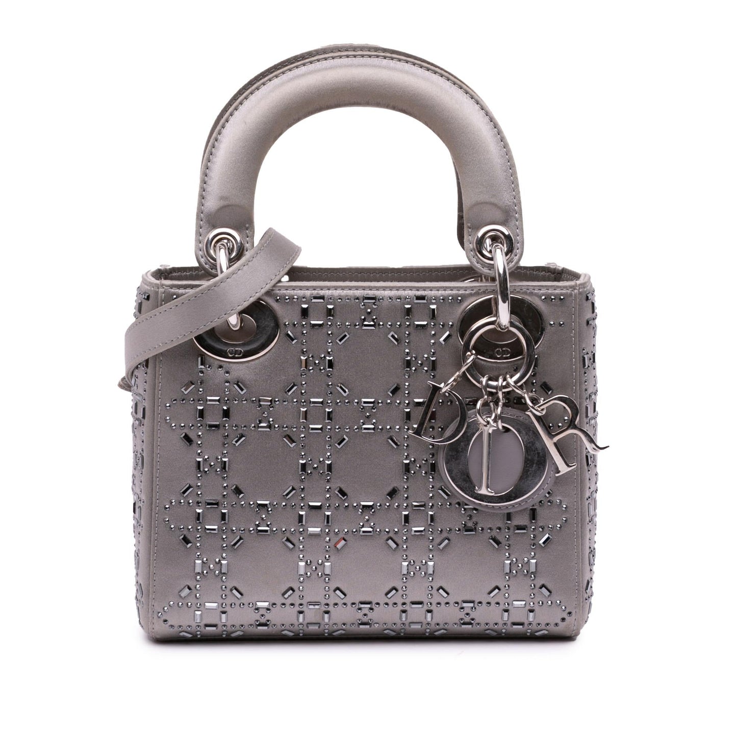 Dior Mini Satin Cannage Crystal Lady Dior