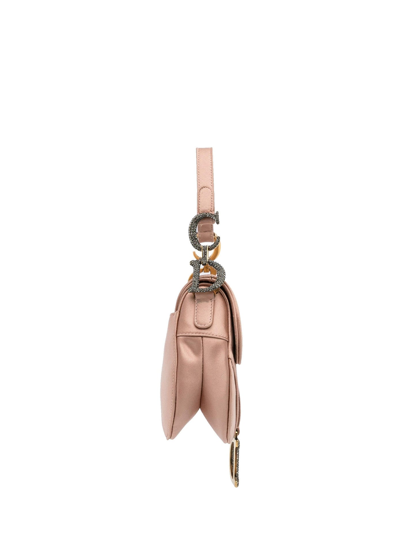 Dior Mini Satin Crystal Embellished Saddle Bag