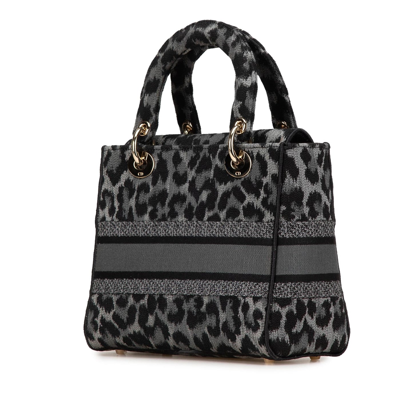 Dior Mizza Medium Embroidered Canvas Leopard Lady D Lite