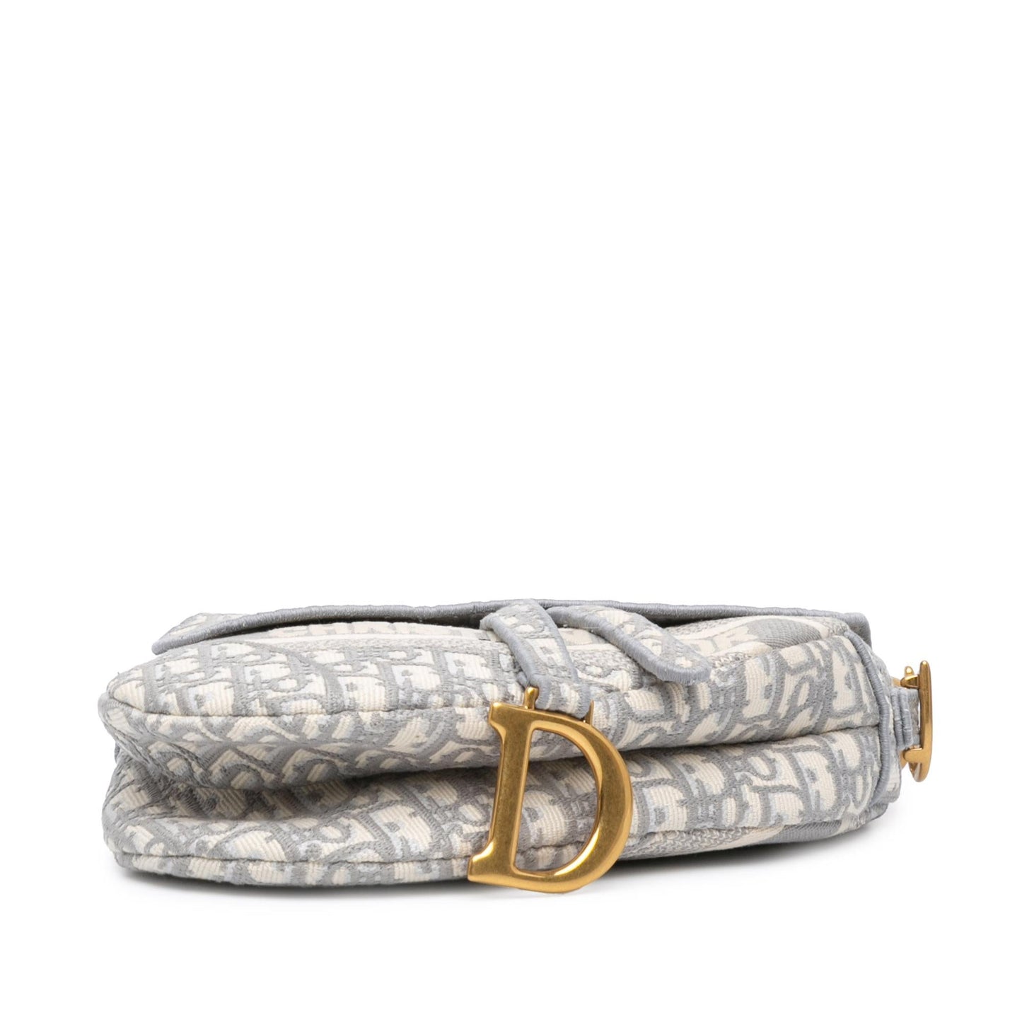 Dior Oblique Embroidered Canvas Saddle Bag