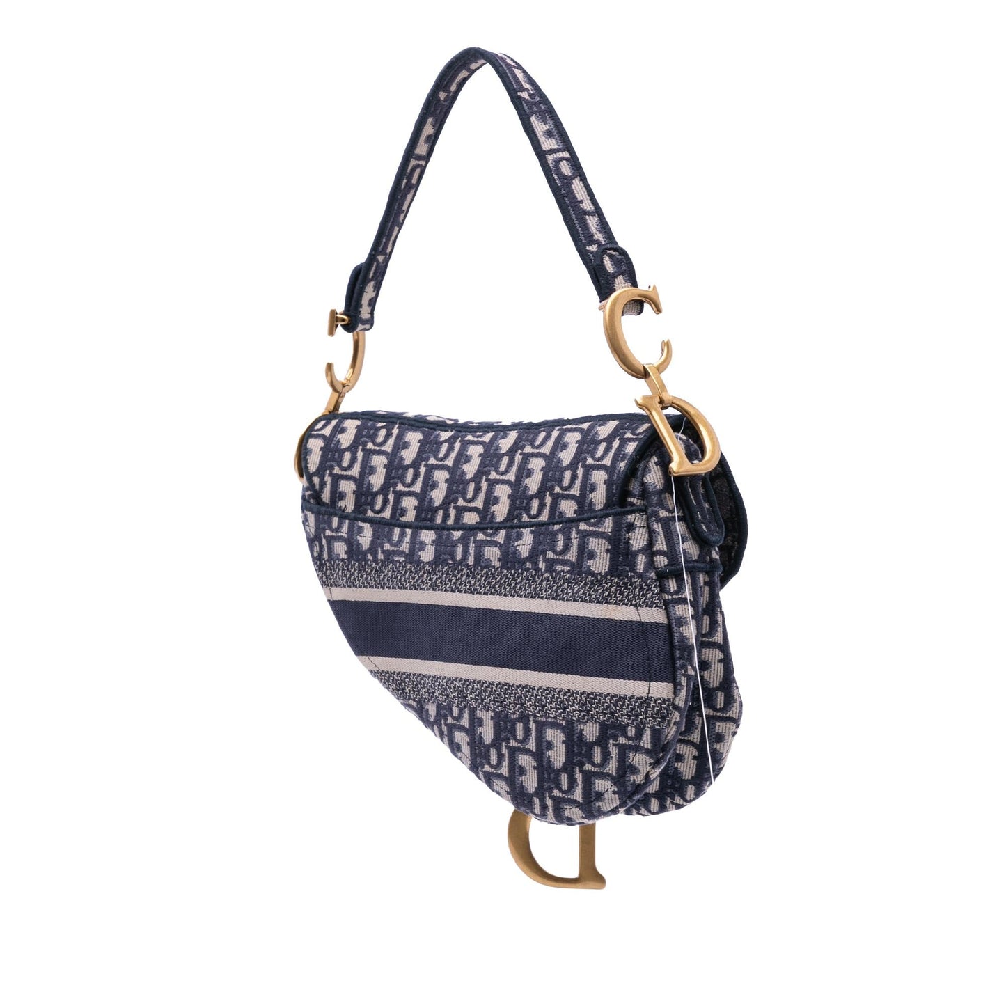 Dior Oblique Embroidered Canvas Saddle Bag