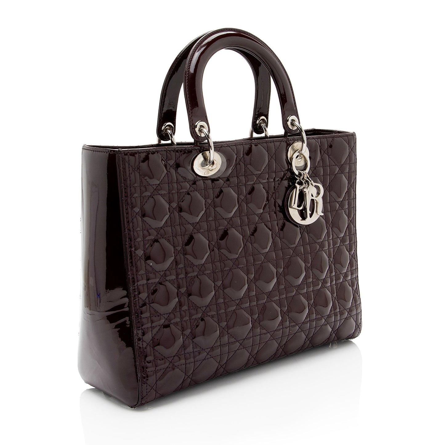 Dior Patent Leather Lady Dior Large Tote (SHF-5trAE8)
