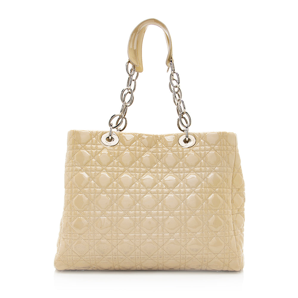 Dior Patent Leather Soft Large Shopping Tote -   (SHF-20104)