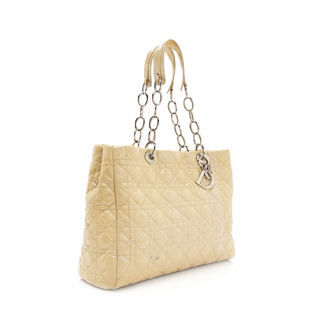 Dior Patent Leather Soft Large Shopping Tote -   (SHF-20104)