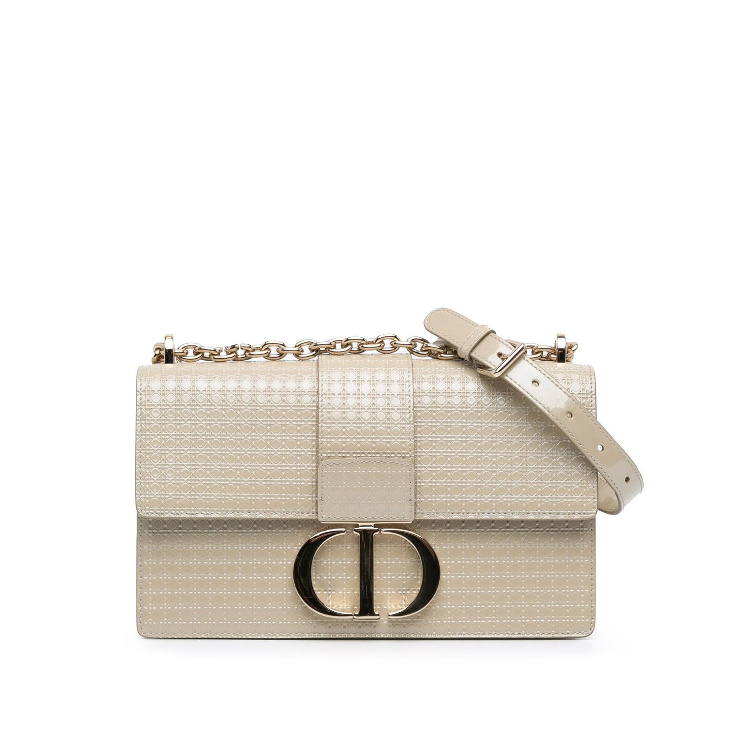Dior Patent Microcannage 30 Montaigne Chain Flap