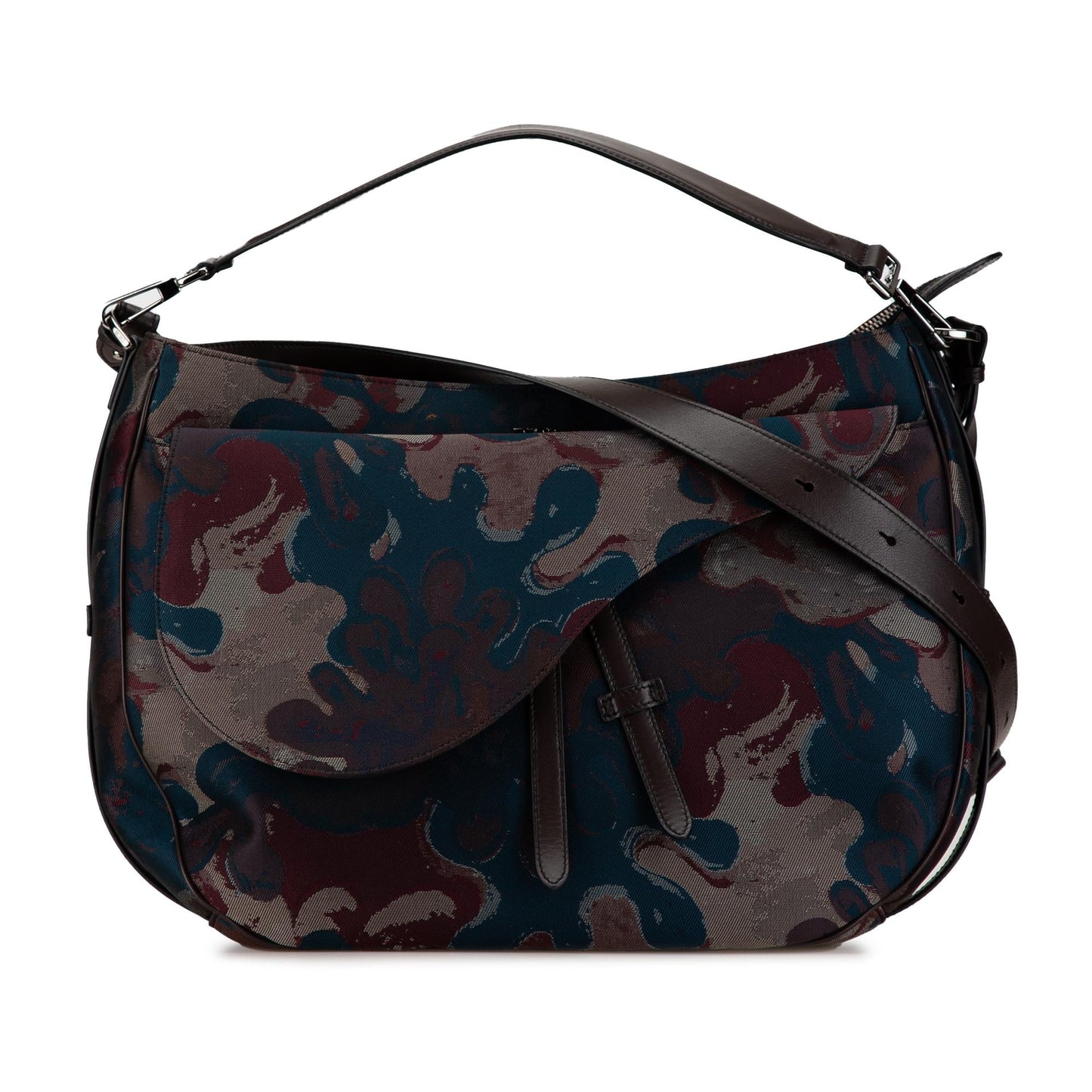 Dior Peter Doig Denim Camouflage Soft Saddle Bag