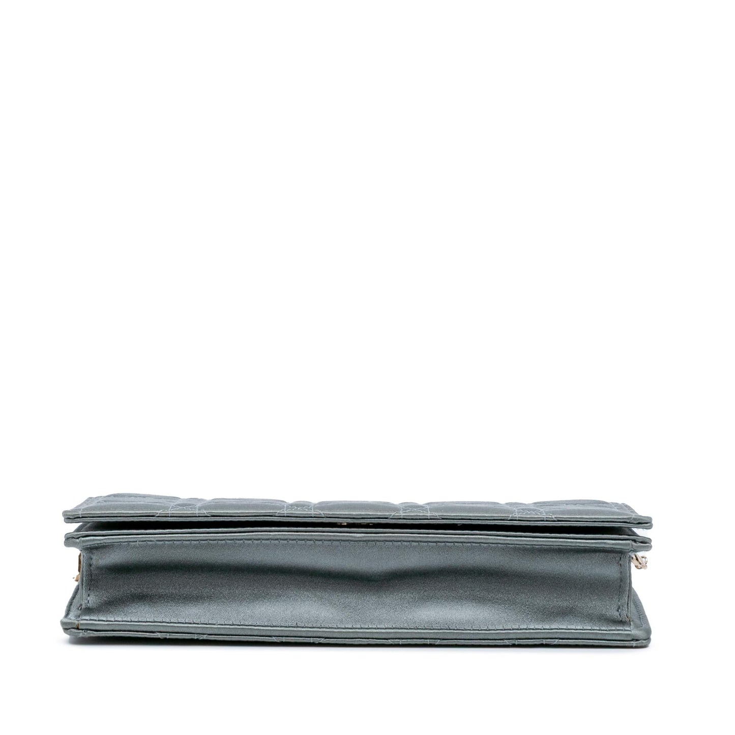 Dior Silk Cannage Lady Dior Wallet On Chain