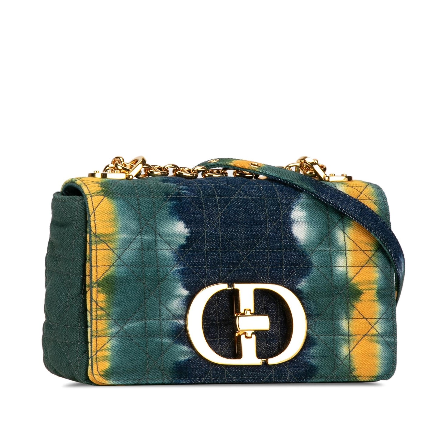 Dior Small Denim Tie-Dye Cannage Caro Bag