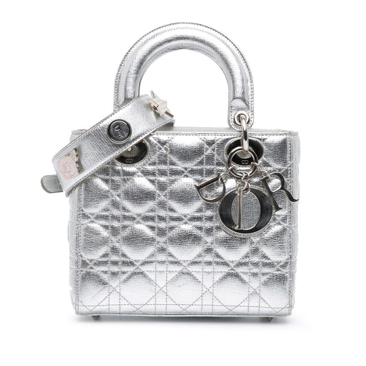 Dior Small Metallic Grained Calfskin Cannage My ABCDior Lady Dior