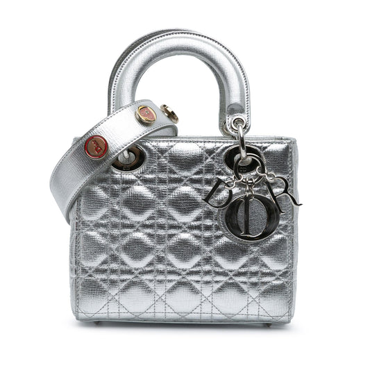 Dior Small Metallic Grained Calfskin Cannage My ABCDior Lady Dior