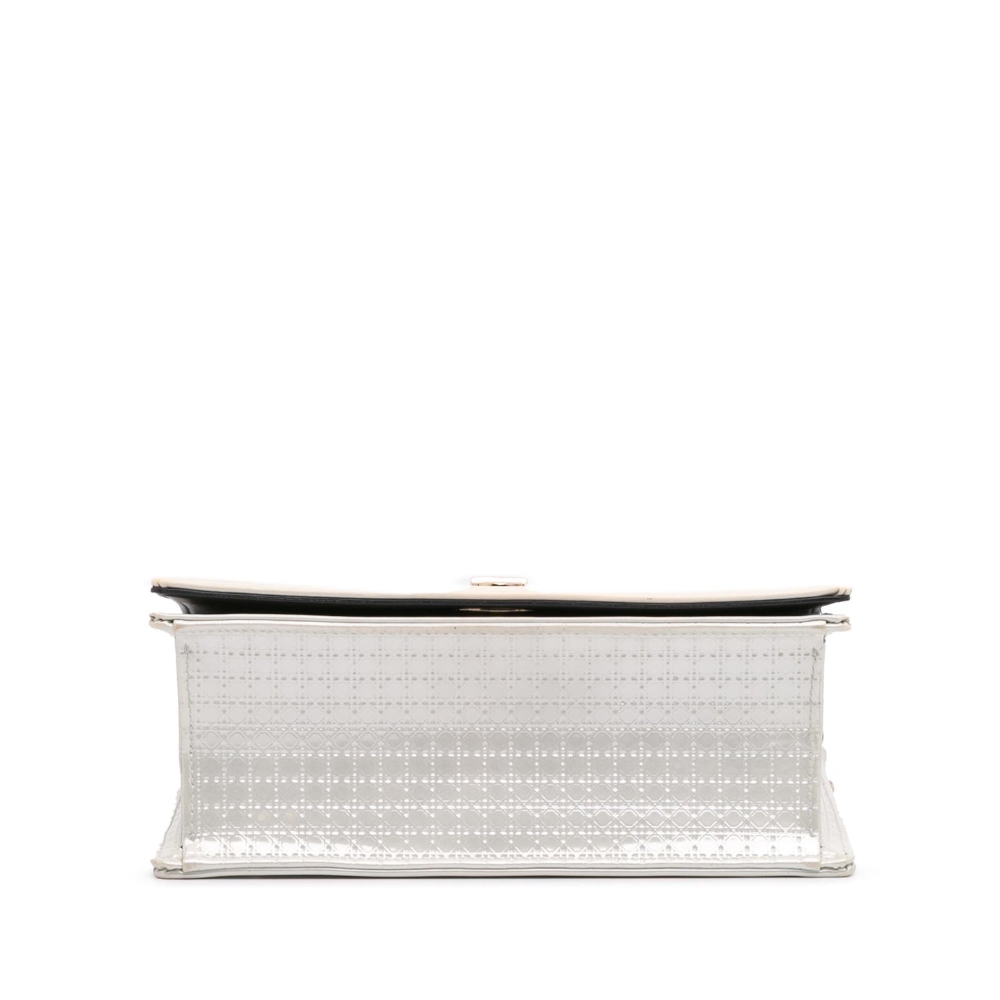 Dior Small Metallic Patent Microcannage Diorama Flap