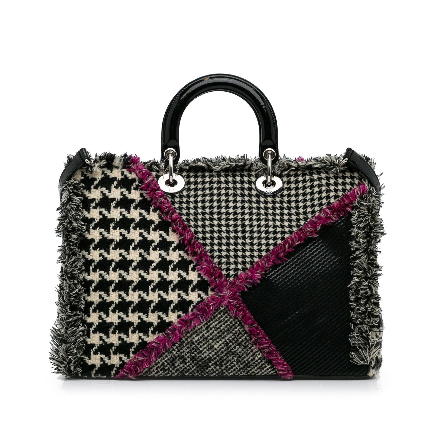 Dior Tweed Diorissimo Houndstooth Satchel (SHG-nLSAIp)