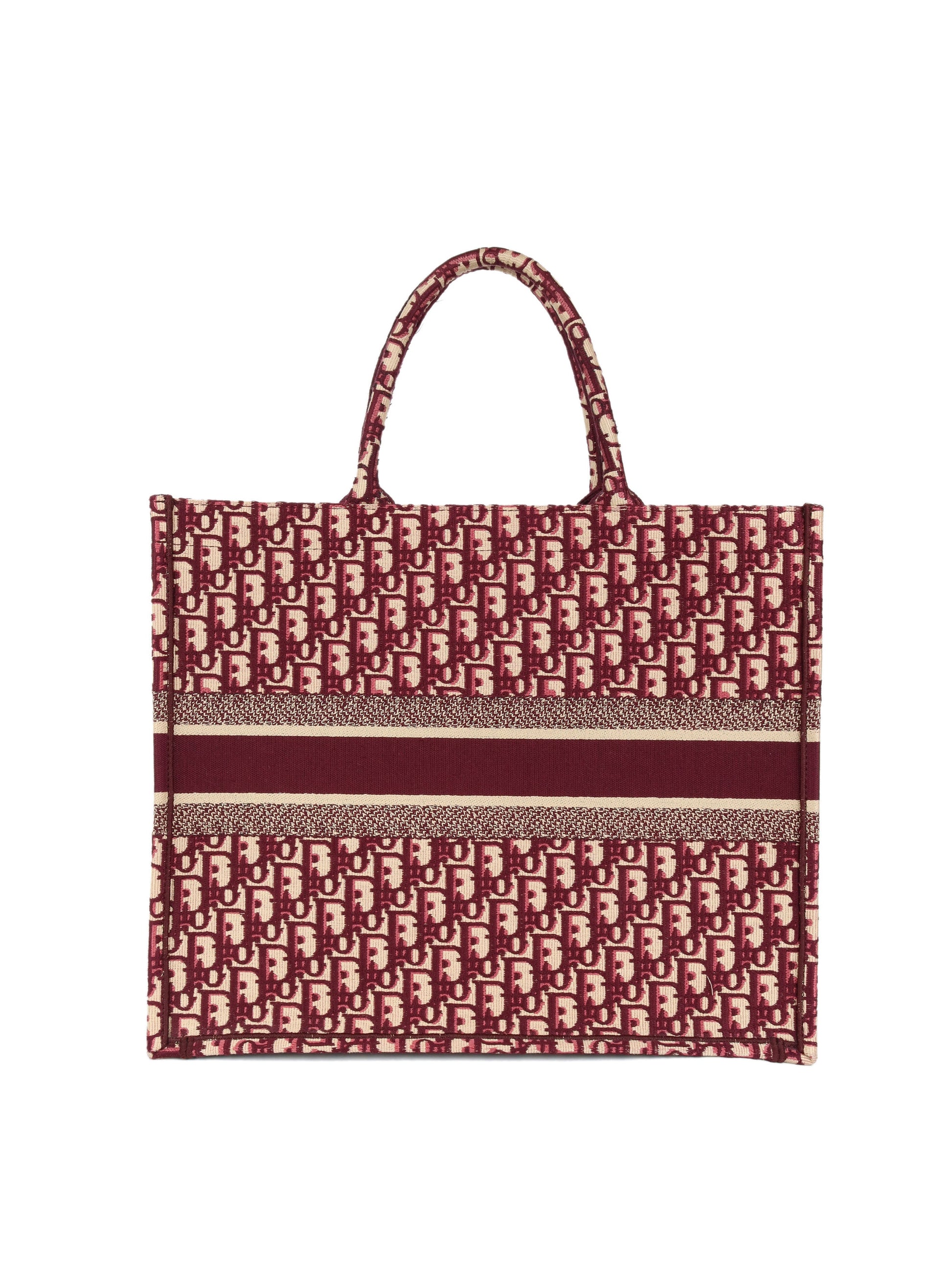 Dior Large Burgundy Oblique Book Tote
