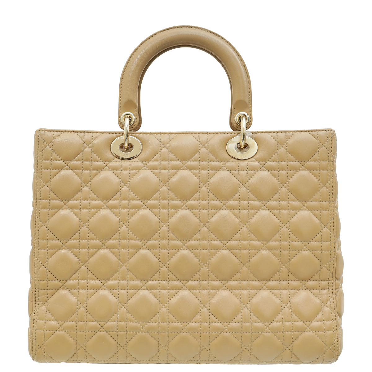 Christian Dior Beige Lady Dior Large Bag
