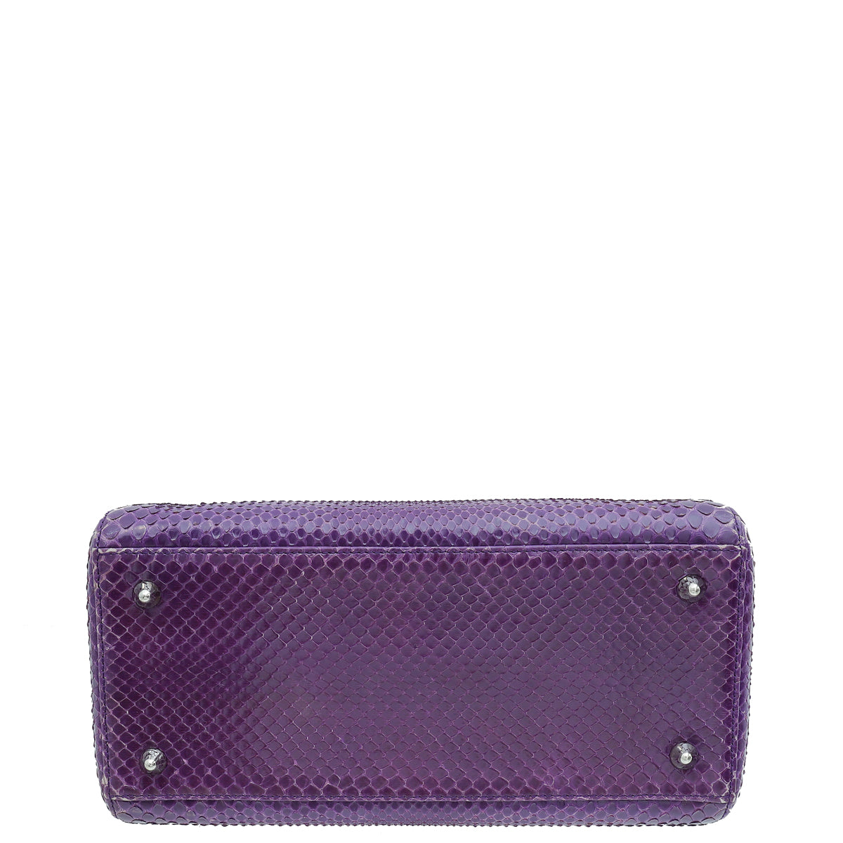 Christian Dior Violet Python Lady Dior Medium Bag