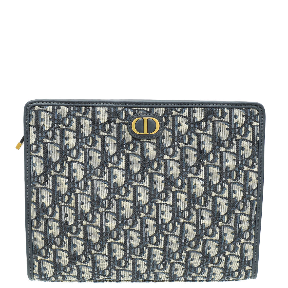 Christian Dior Navy Blue Oblique 30 Montaigne Dea Pouch