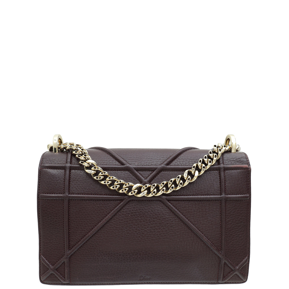 Christian Dior Burgundy Diorama Medium Flap Bag