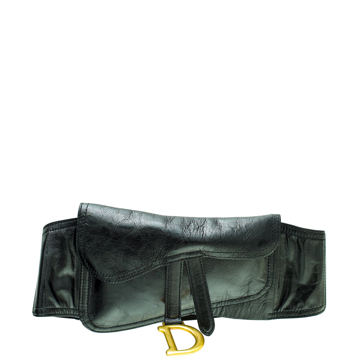 Christian Dior Black Saddle Belt Bag