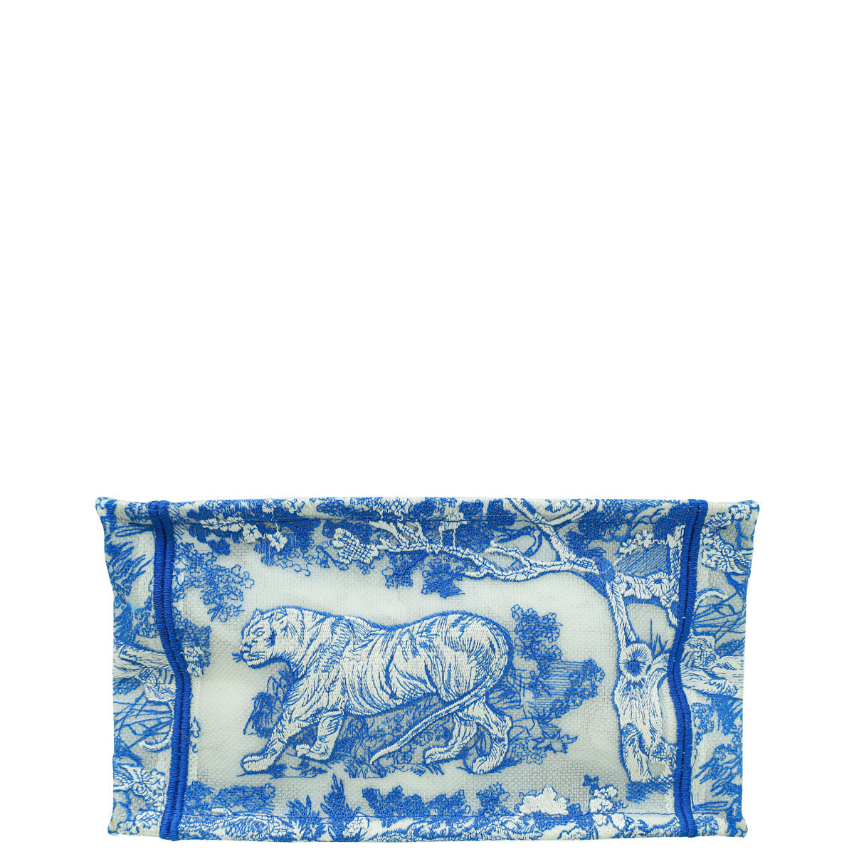 Christian Dior Toile De Jouy Embroidered Mesh Book Tote Small Bag W/Twilly