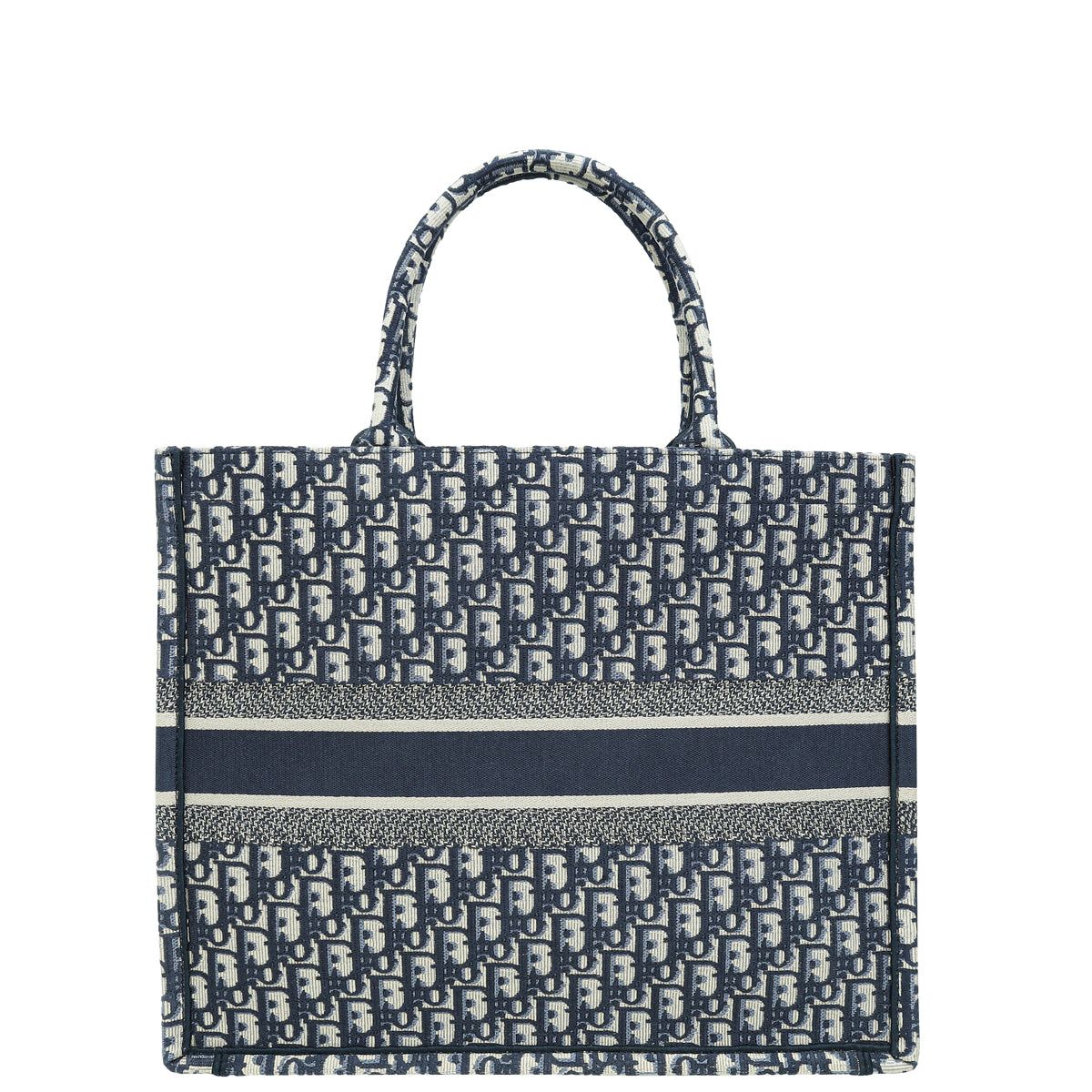 Christian Dior Navy Blue Oblique Book Tote Large Bag