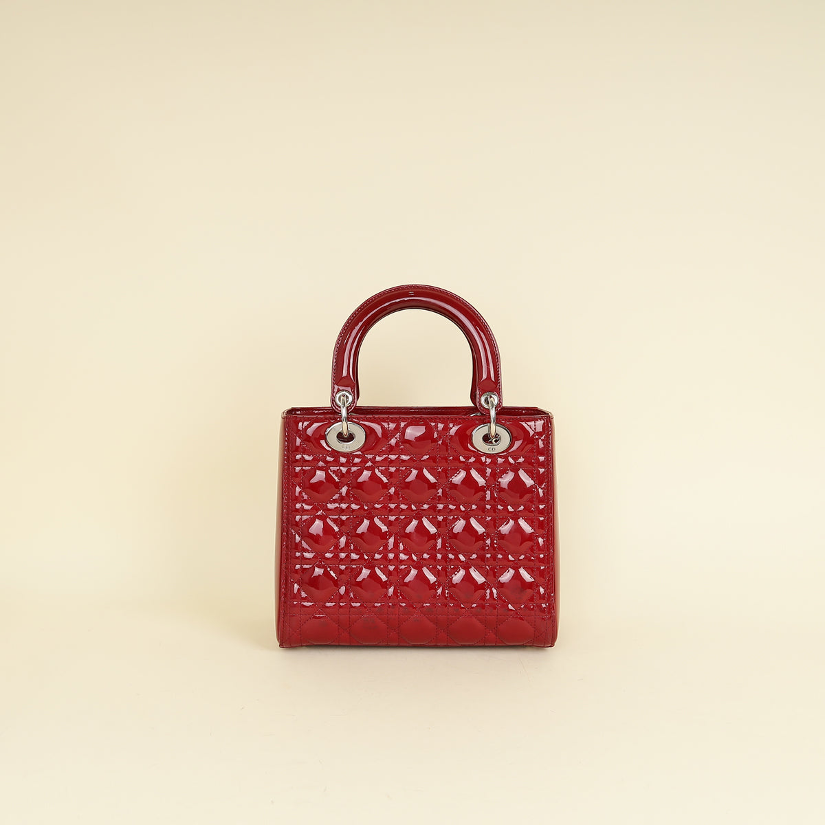 Christian Dior Red Lady Dior Medium Bag