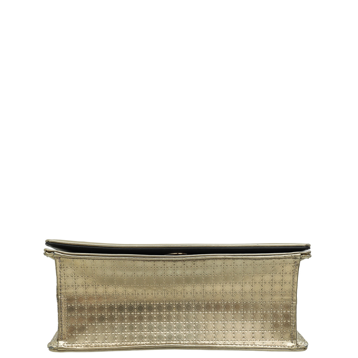 Christian Dior Metallic Champaign Micro Cannage Diorama Small Shoulder Bag
