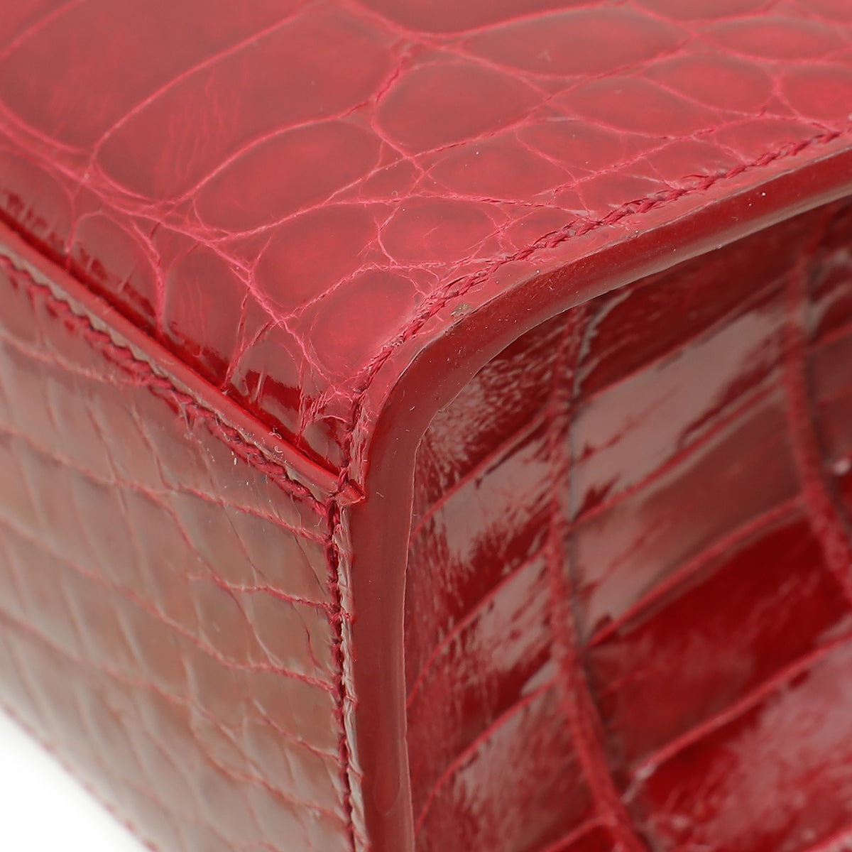 Christian Dior Cherry Red Alligator Diorever Mini Bag