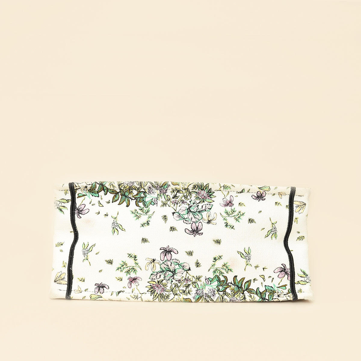 Christian Dior White Multicolor D-Constellation Embroidery Book Medium Tote Bag