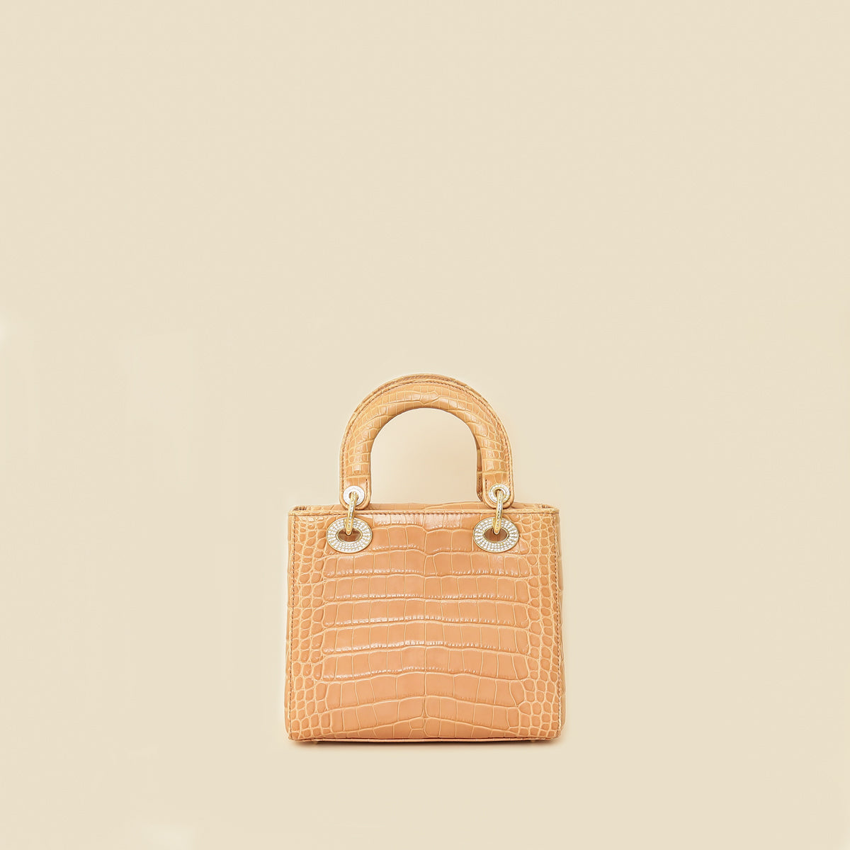 Christian Dior Blush Nude Alligator w/ Crystal Lady Dior Small Bag