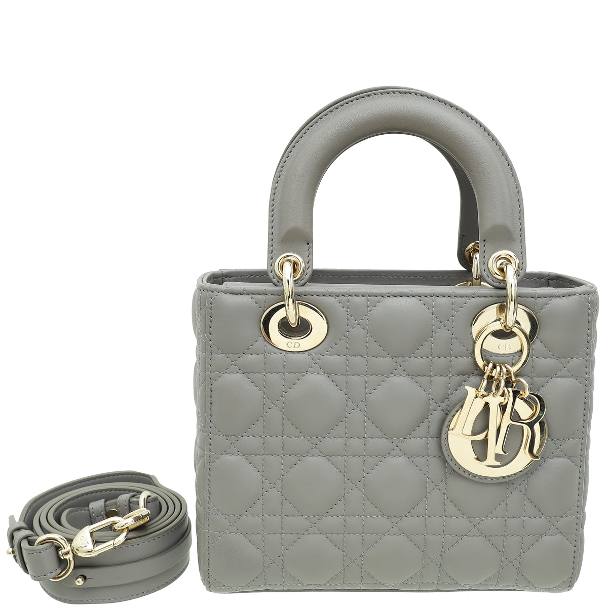 Christian Dior Grey Lady Dior My ABCDior Small Bag