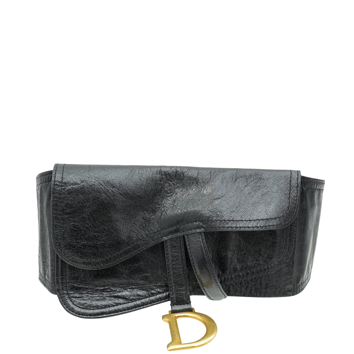 Christian Dior Black Saddle Belt Bag