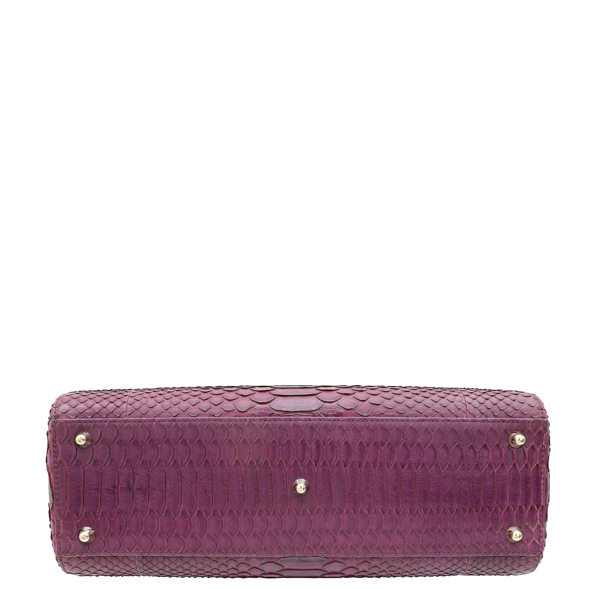 Christian Dior Purple Python Lady Dior Large Bag