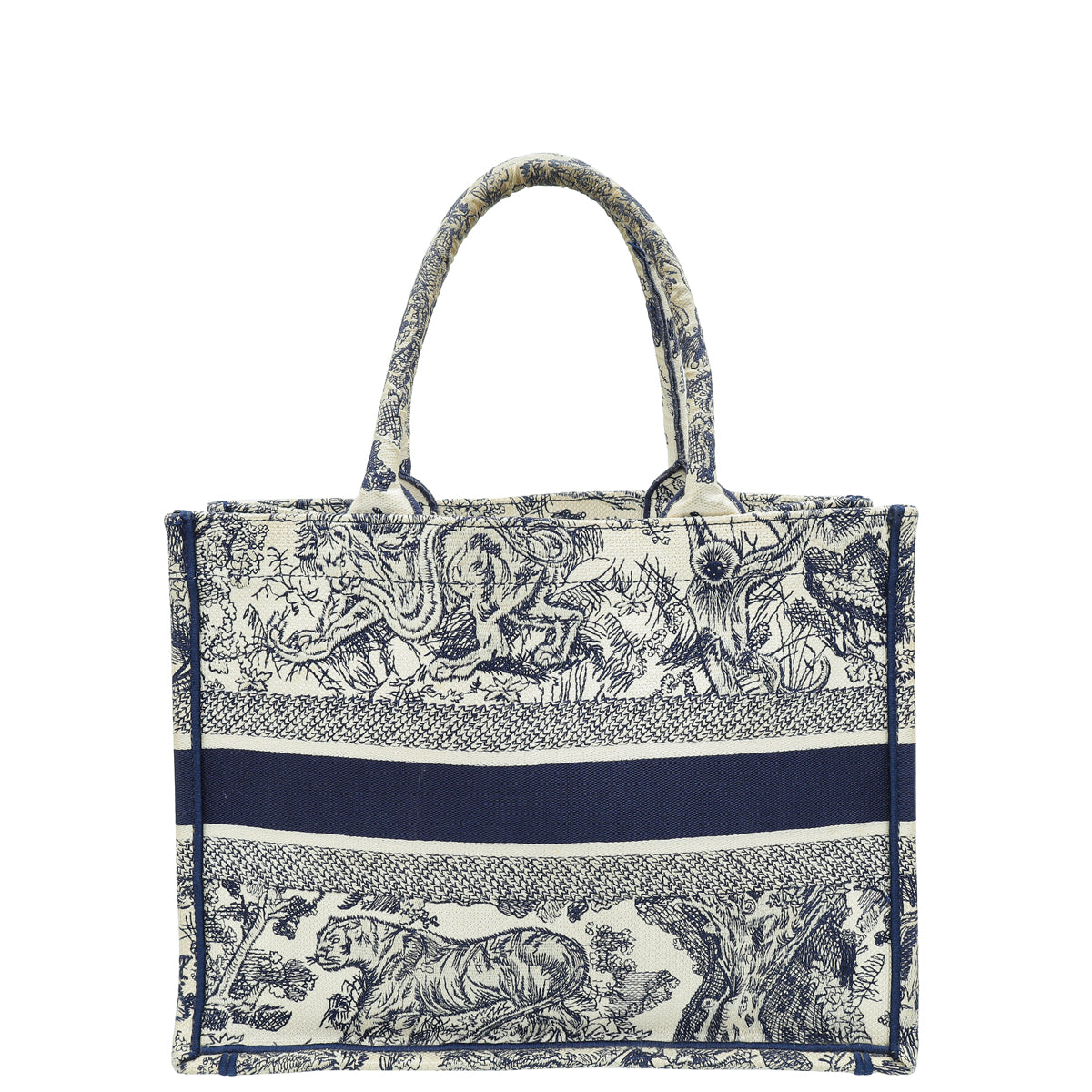 Christian Dior Bicolor Toile De Jouy Book Tote Medium Bag