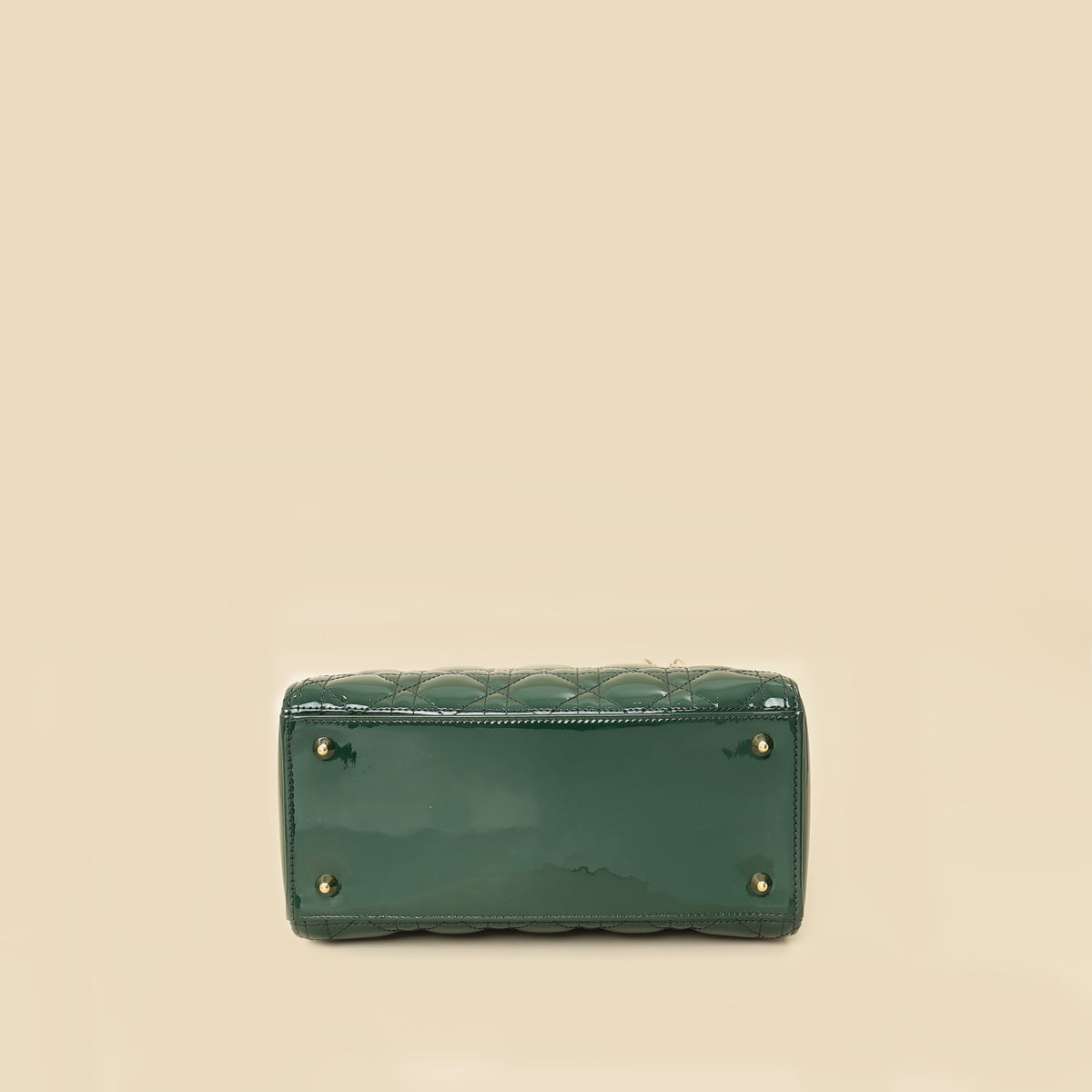 Christian Dior Forest Green Lady Dior Medium Bag