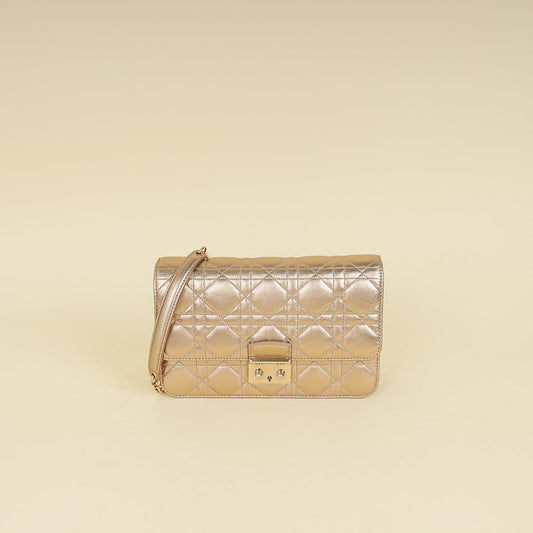 Christian Dior Metallic Bronze Miss Dior Promenade Pouch