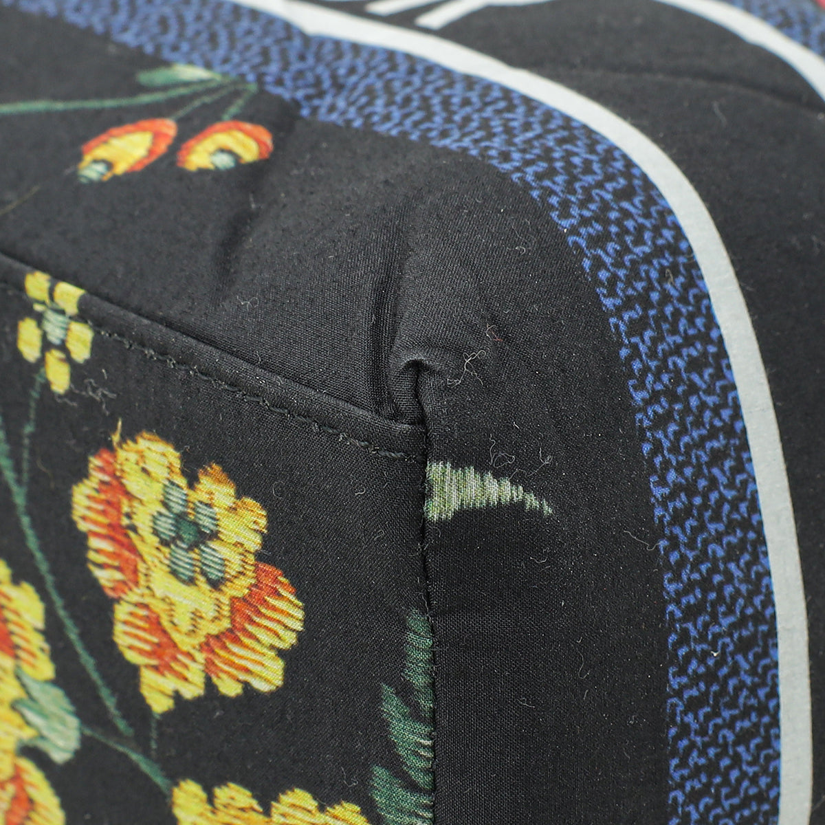 Christian Dior Black Multicolor Petites Fleurs Print Diortravel Nomad Medium Pouch
